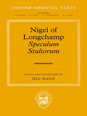 cover image of Nigel of Longchamp, Speculum Stultorum